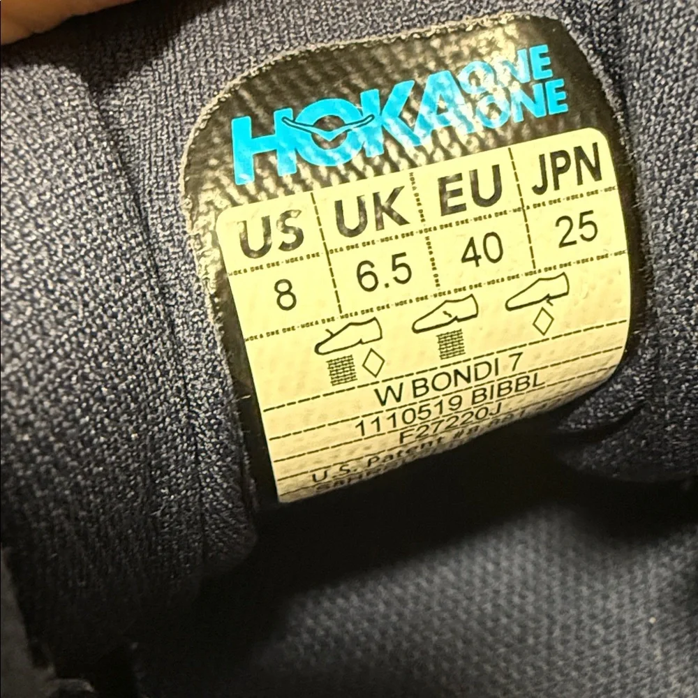 Hoka One One Bondi 7 women's running shoes Sz 8 - Picture 9 of 10